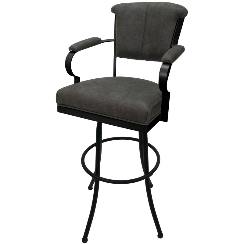 Tabouret très grand Hallah, Gris anthracite/noir