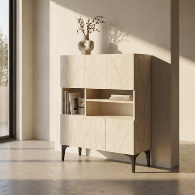 Console géométrique 49,2 po Sienna