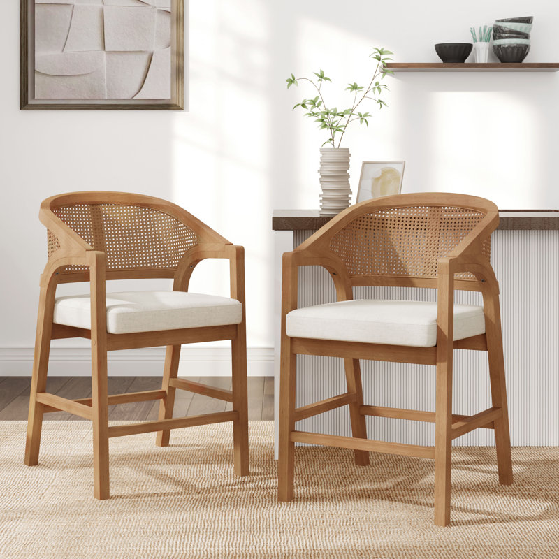 Tabouret de comptoir Darise, Chêne naturel