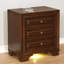 Table de chevet en bois massif 1 pièce Nickel
