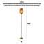 Luminaire d'appoint debout moderne en bambou tissé