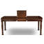 Cet ensemble de salle à manger 9 pièces comprend une table de salle à manger rectangulaire avec feuille papillon et 8 chaises rembourrées en tissu de café café foncé, acajou-427462049-476910620-476910623