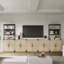 Buffet de 30,7 po de largeur avec tablette réglable et armoire de rangement-2099504986