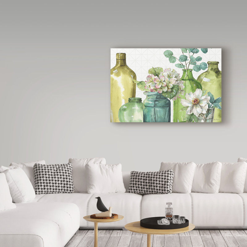 « mixed verts xlix », reproduction de peinture à l’acrylique sur toile tendue, H 12 po x l 19 po x P 2 po