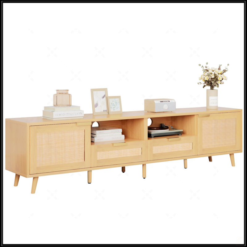 Rattan TV Stand For Tvs Up To 85''
