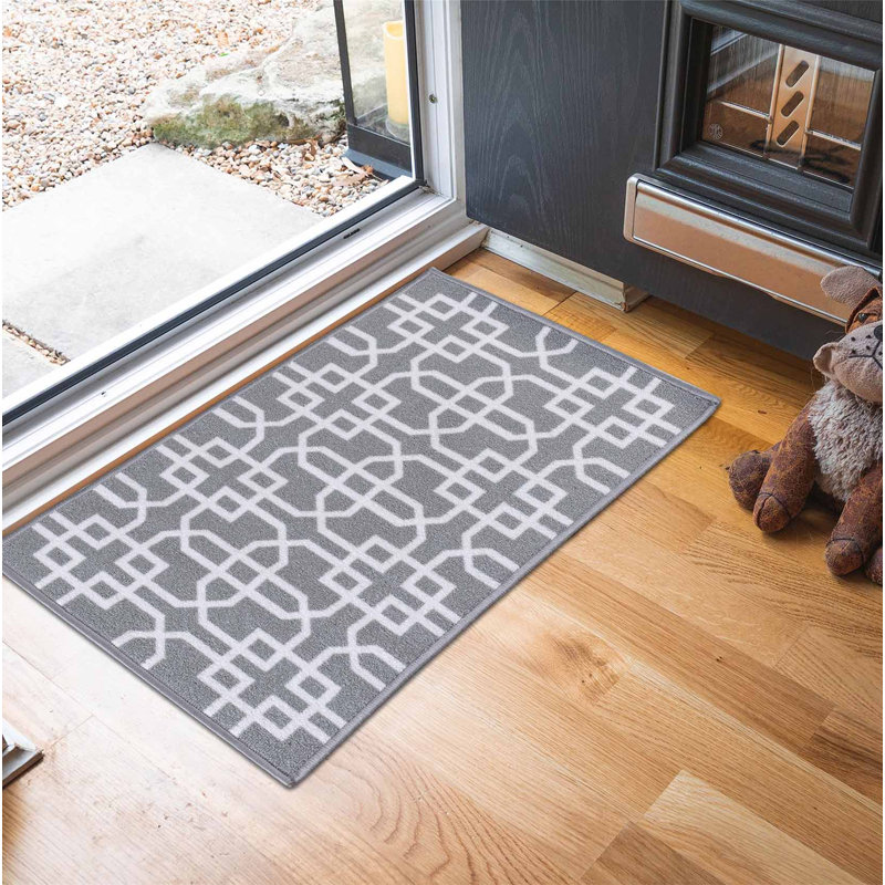 Cockerham Non-Slip Geometric Indoor Doormat, 80cm W x 150cm L