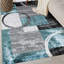 Tapis moderne performance gris, ivoire et bleu à motif abstrait Fanton-2079419351-2111089913