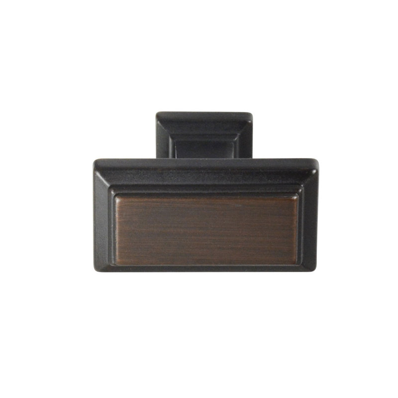1.3" Length Rectangle Knob, Oil Rubbed Bronze