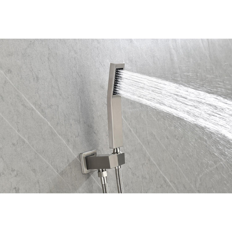 Pomme de douche double, Nickel brossé