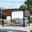 Toile de remplacement universelle pour pergola incurvée de 3,66 m x 2,74 m (12 pi x 9 pi), toile d'ombrage supérieure et latérale (toile seulement), 4,90 m x 2,16 m (193 po x 85 po)