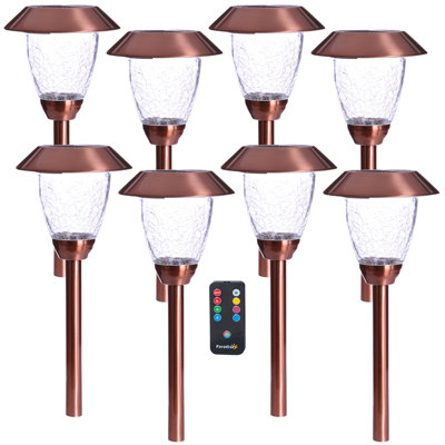 Solar Powered Integrated LED Metal Pathway Light Pack