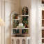 Armoire de coin en bois massif rétro français-515003070