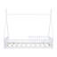 Lit simple pour maison simple avec clôture blanche - Bois de pin massif pour un garde-corps élégant et sécuritaire-1370496265