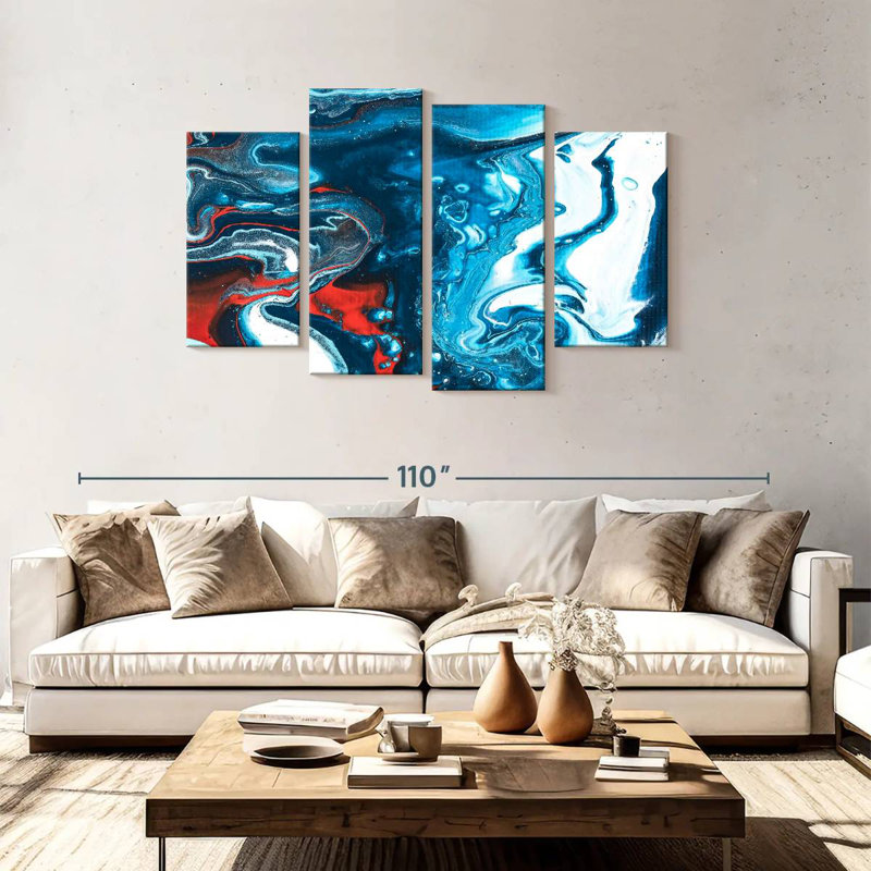 Avery Abstract Marble Flow, 48" H x 75" W