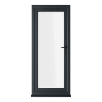 Crystal Direct Clear Glass Finish Polyvinyl Chloride (PVC) Prehung Door