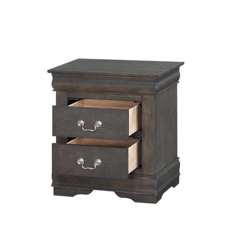 Table de chevet Louis Philippe, Gris foncé