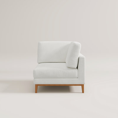 Upholstered Modular Sectional Slipcovered Corner Accent Chair