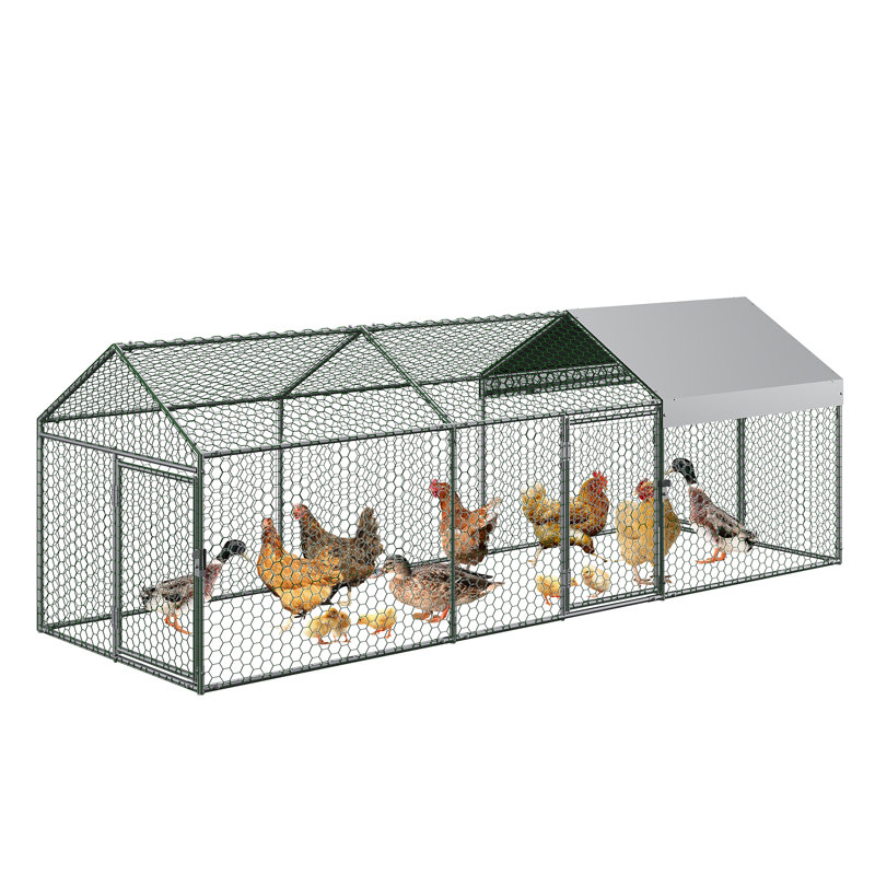 Chicken Run, Silver, 100cm H x 100cm W x 300cm D