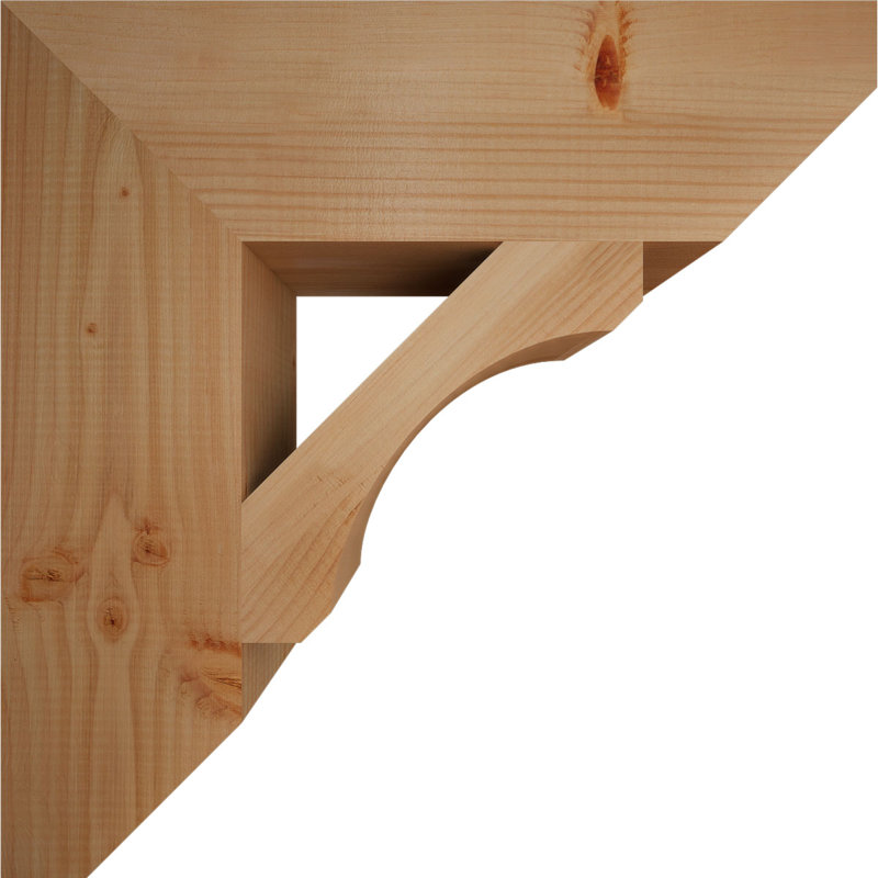 Support en bois / corbeau, Douglas (lisse), H 22 po x l 5,5 po x P 22 po