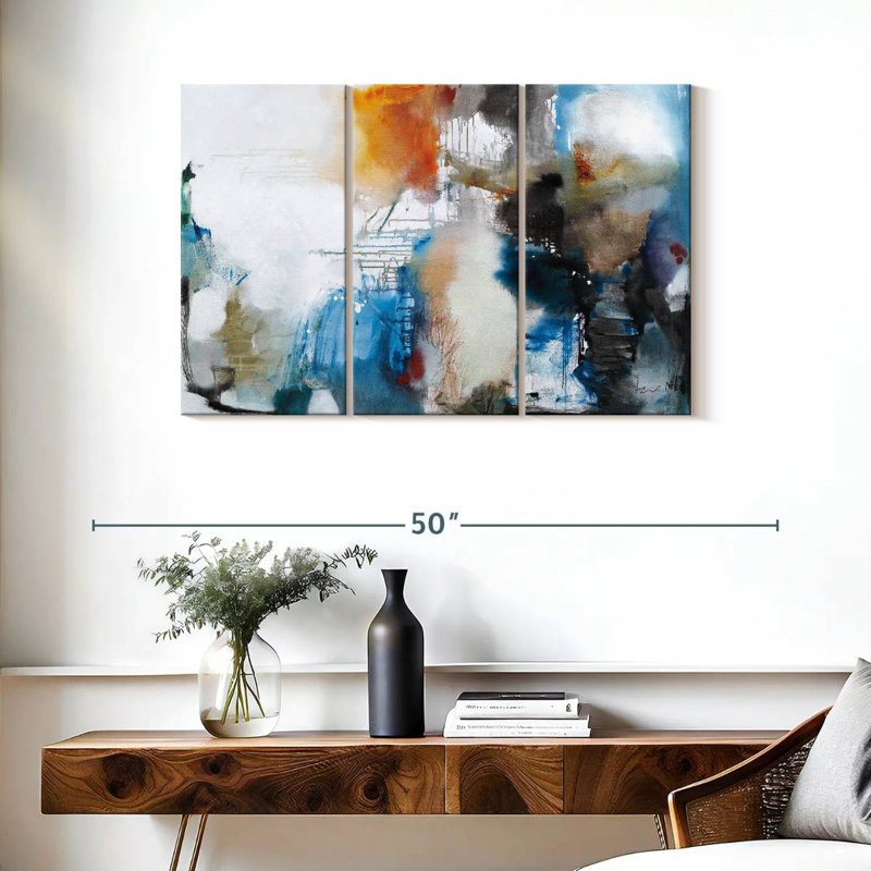 Avery I Get Misty Abstract, 24" H x 38" W