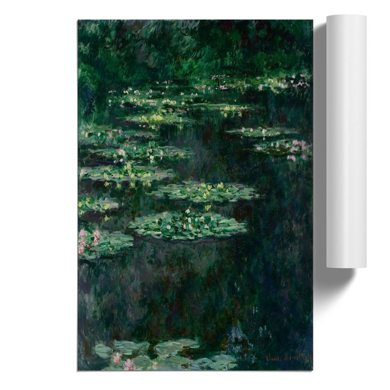 Water Lilies Lily Pond Vol.29 by Claude Monet - No Frame Painting, 59cm H x 42cm W x 0.1cm D