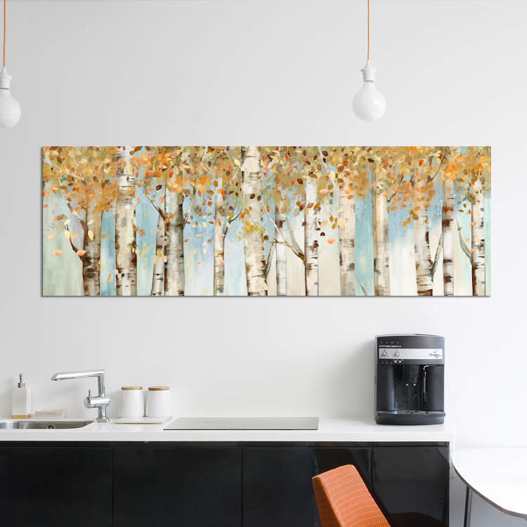 « bouleau country » par allison pearce, impression sur toile tendue, H 16 po x l 48 po x P 1,5 po, Toile tendue