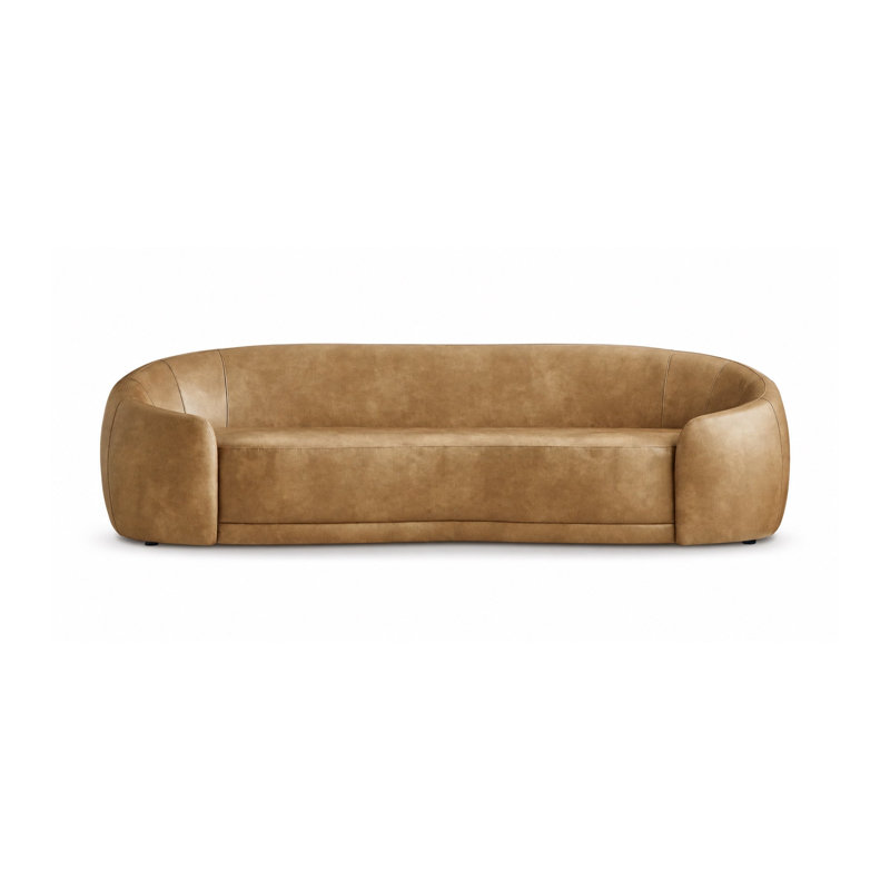 Upholstered 97 " Full Grain Leather Sofa