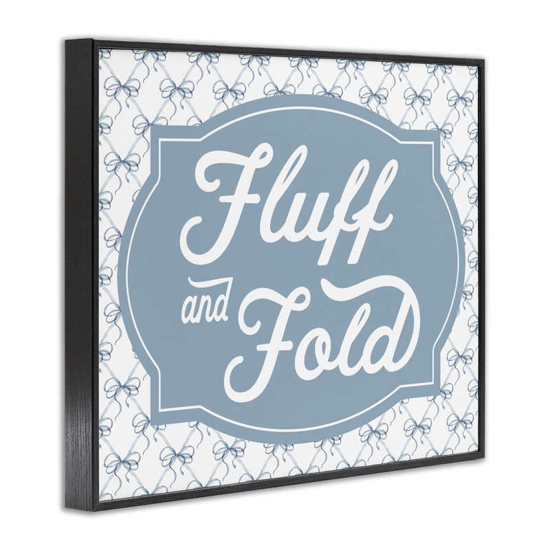 «Fluff & Fold with Bow», giclée encadrée, design par lettré et doublé, H 11 po x l 14 po, Giclée encadrée noir minuit