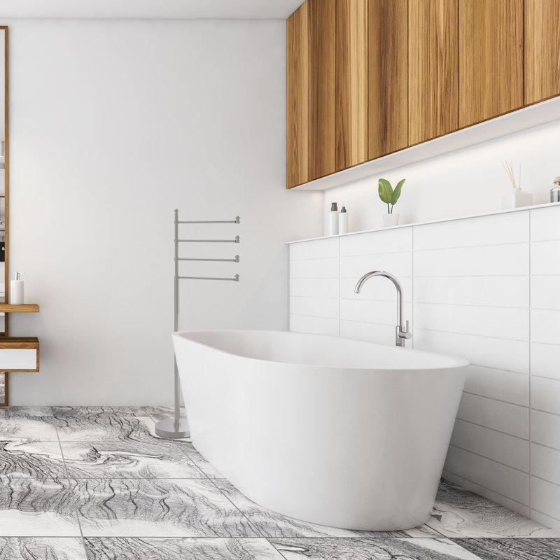 Porte-serviettes sur pied 4 accoudoirs Southbeach, Laiton antique