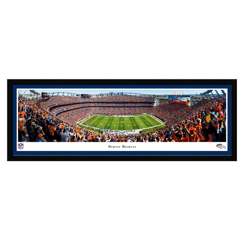 Denver Broncos Framed Panoramic Print on Paper