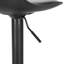 Iesha Swivel Upholstered Faux Leather Adjustable Height Bar Stool with Steel Frame-2115934291