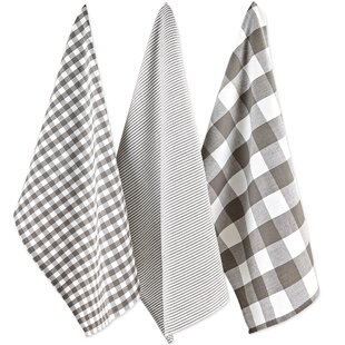 Plaid Woven Kitchen Towel 18x28inch Black/White,100% Cotton, Quick Dry, Tea  Towels, Bar Towels, Highly Absorbent,Cleaning Towels, Kitchen Tea Towels