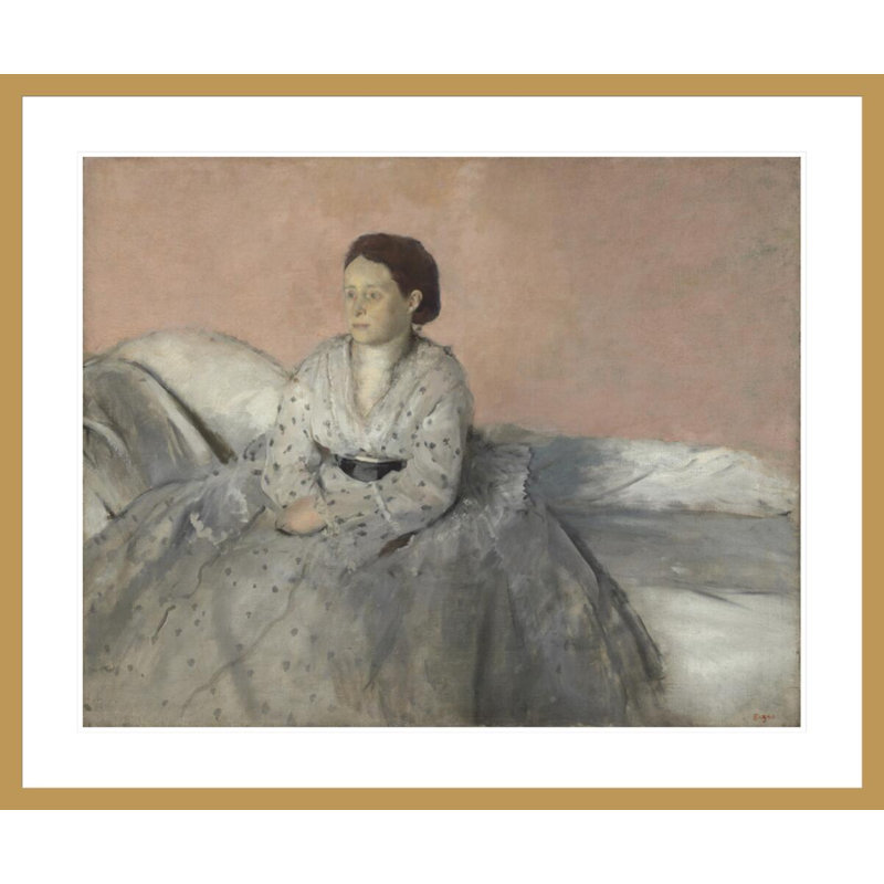 «Madame rené de gas» par Edgar Degas, impression giclée encadrée, H 33,5 po x l 40,27 po