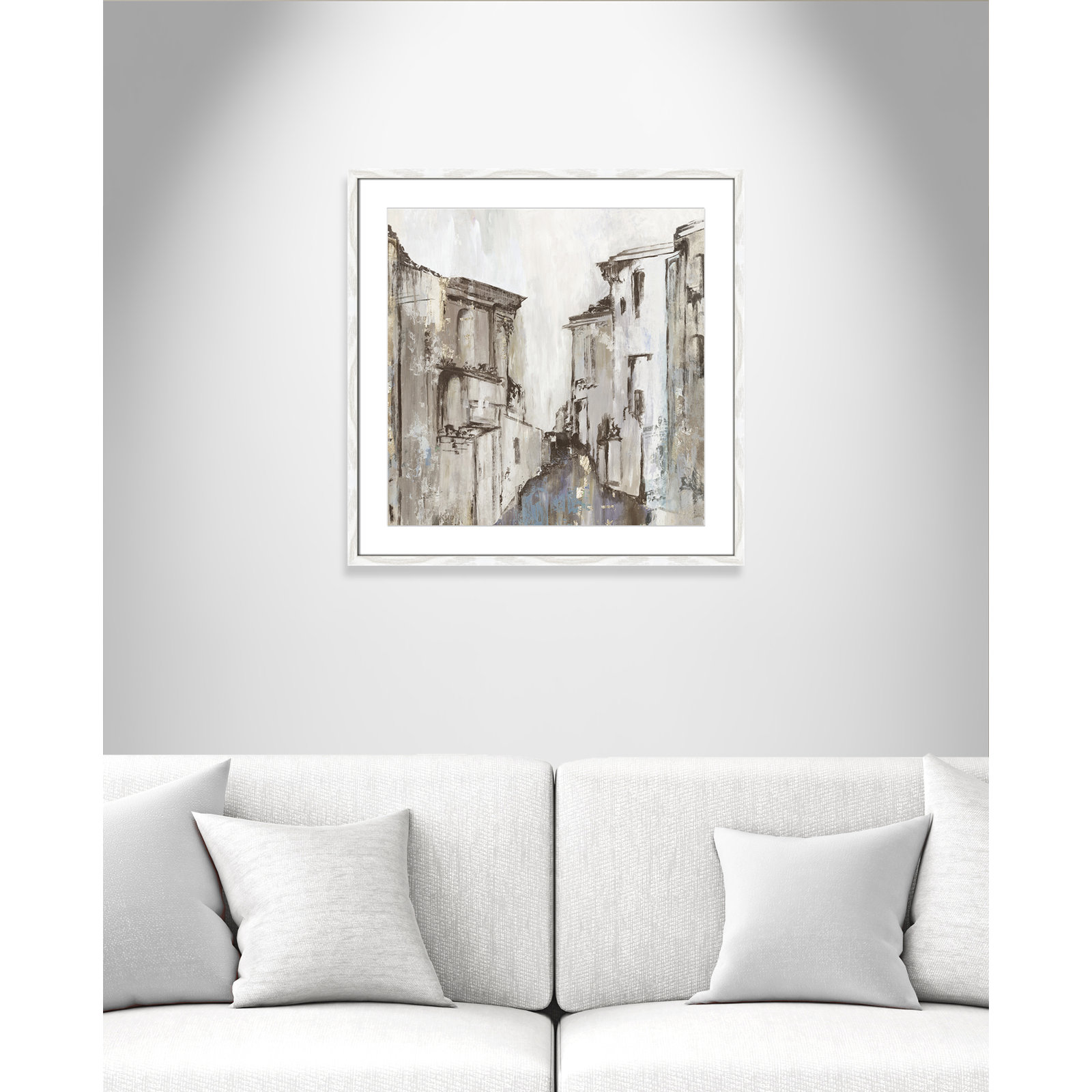 Daniella "Gothika" Painting by Allison Pearce, 27.5" H x 27.5" W, White Wood Grain