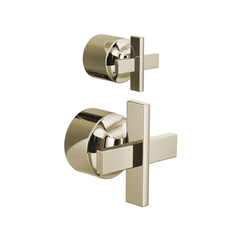 Levoir® Pressure Balance Valve with Integrated 6-Function Diverter Trim, Cross, Polished Nickel