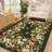 Garvee Washable Rug 5x7 Vintage Botanical Floral Rug for Living Room, Soft Indoor Carpet with Non Slip TPR Backing, Low Pile Thin Floor Covering, Foldable Non Shedding Mats for Bedroom, Green-106882465