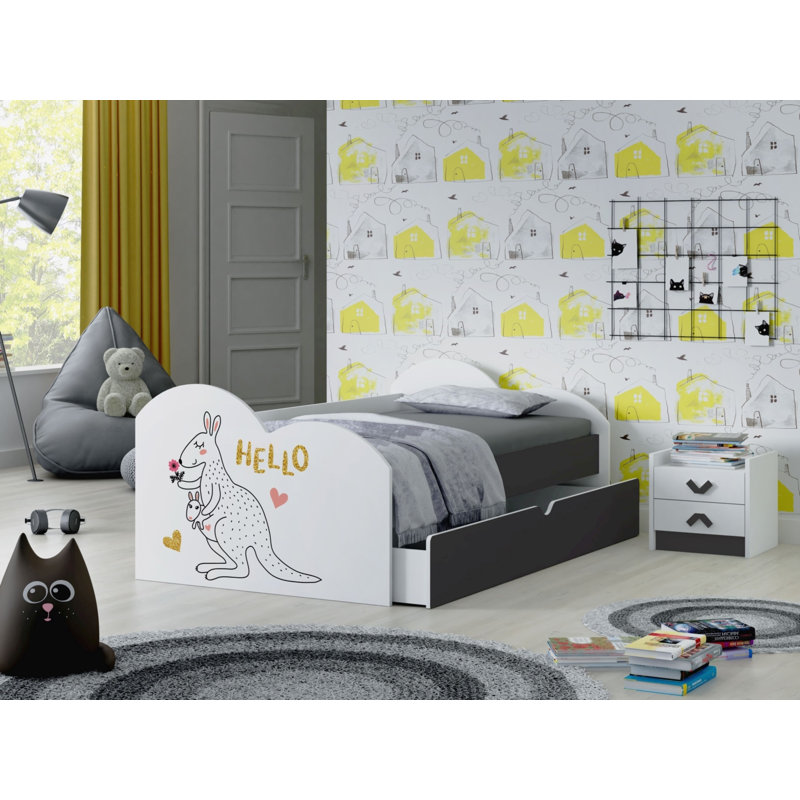 Isabeth European Toddler (80 X 160cm) Cabin Bed Themed Beds with Storage Included, Graphite