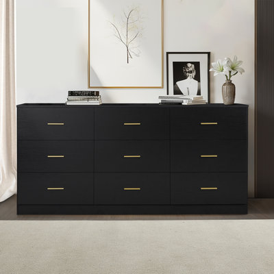 Commode de chambre à coucher moderne avec 9 tiroirs Modern Large