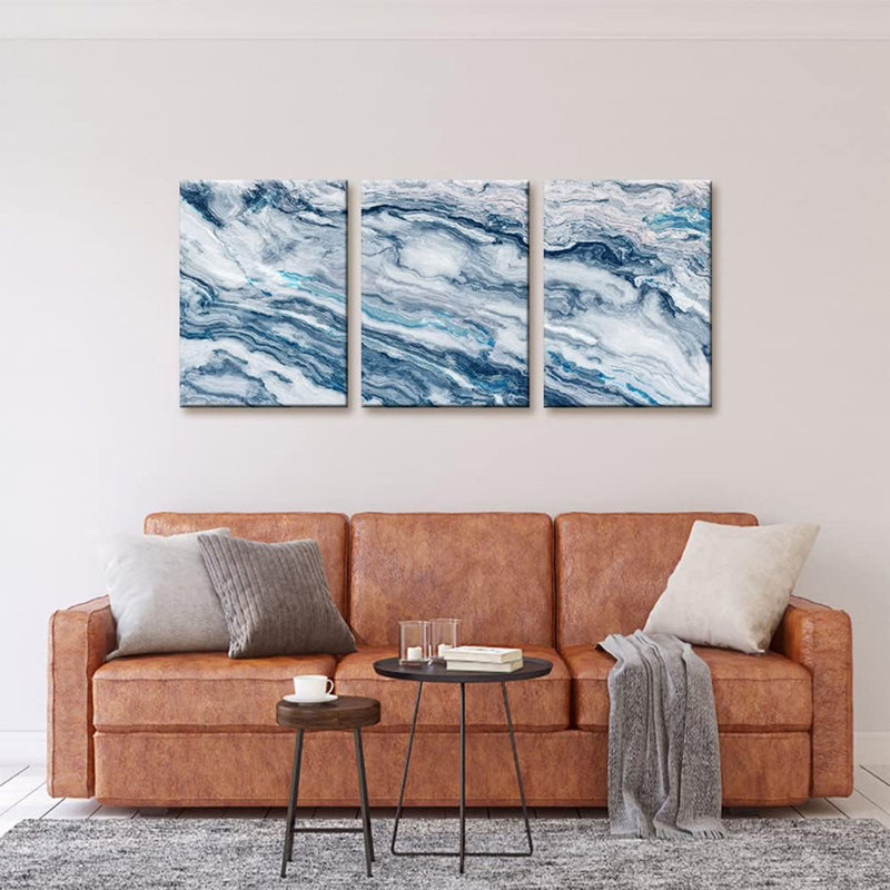 3 Piece Wrapped Canvas Print, 40 cm H x 90 cm W