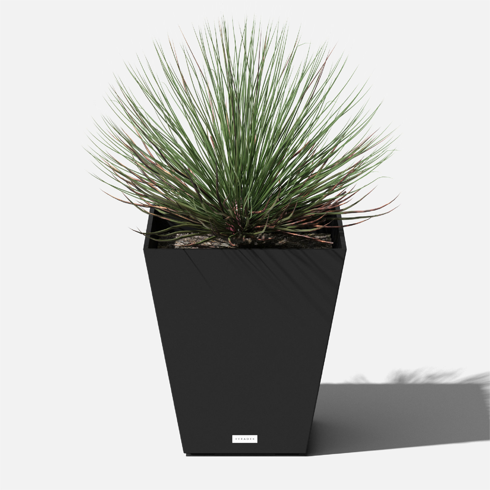 Pure Series Nobleton Planter, Black, 18" H x 16" W x 16" D, 1