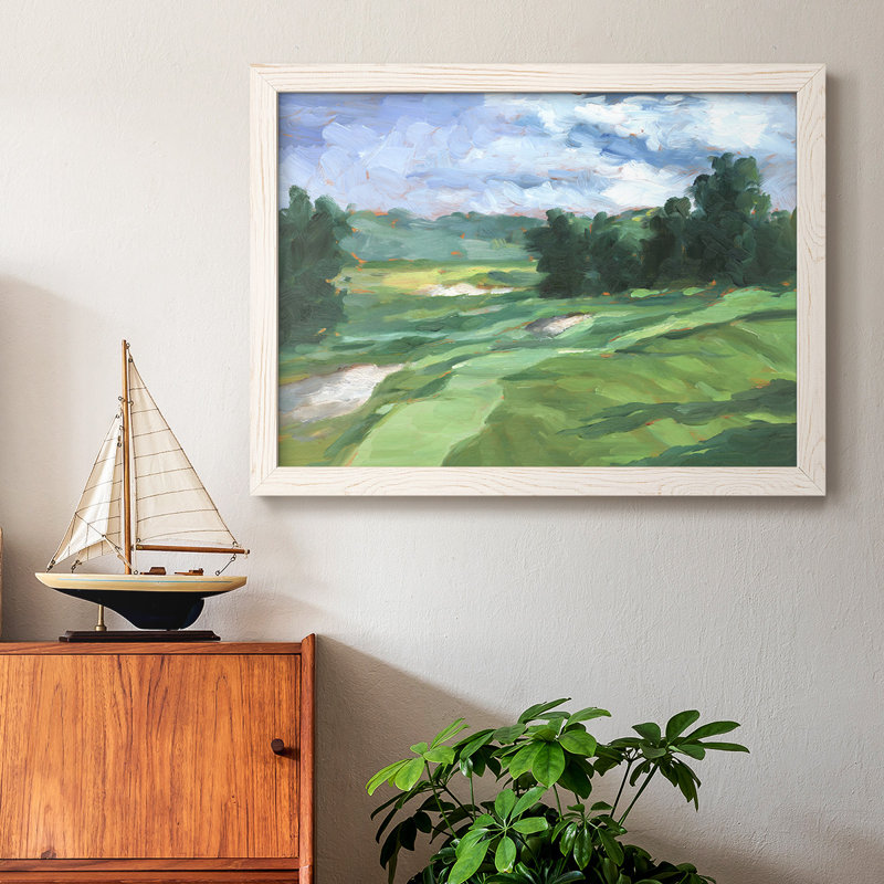 Golf Course Study IV, reproduction d'art sur toile, H 28 po x l 42 po x P 1,5 po, Blanc
