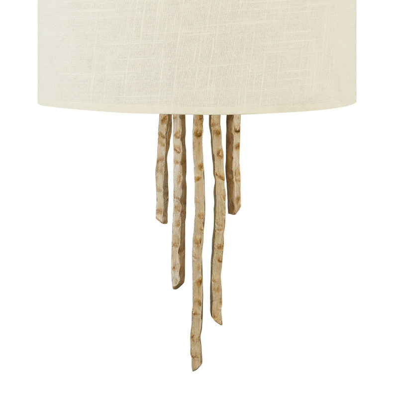 Fredrick Ramond Spyre Two-Light Wall Sconce w/ Hand Hammered Details, Champagne Gold