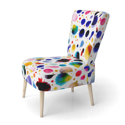 Chaise d'appoint, motif floral beige tapissé - motif floral beige II