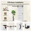 Porte de grange coulissante en verre givré blanc apprêté 5-Lite avec trousse de quincaillerie d'installation (aucun assemblage requis)-91070108