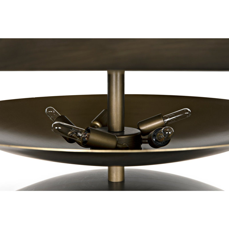 Aged Brass 8-Light Tiered Chandelier with Metal Finish