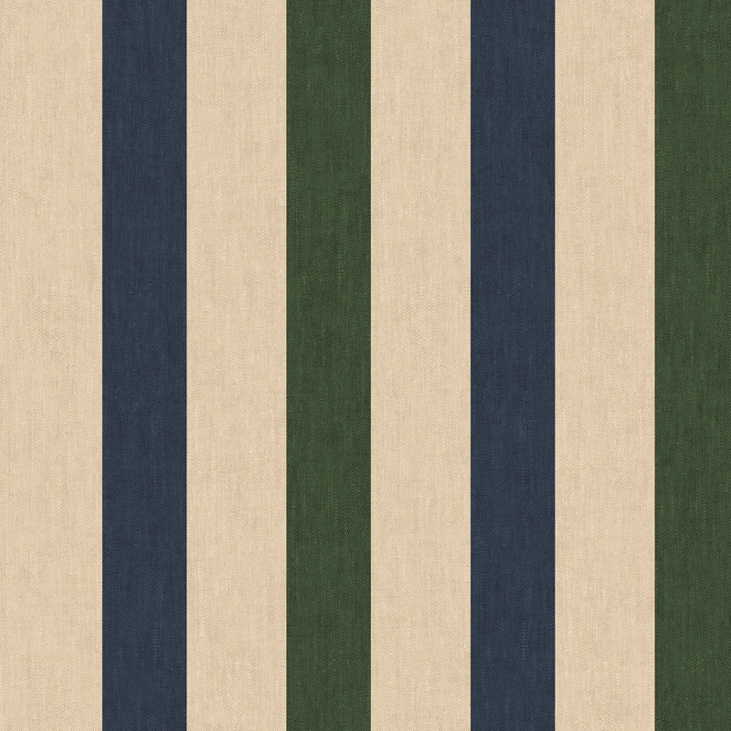 Joules Multi Stripe Green/Blue Wallpaper, Blue