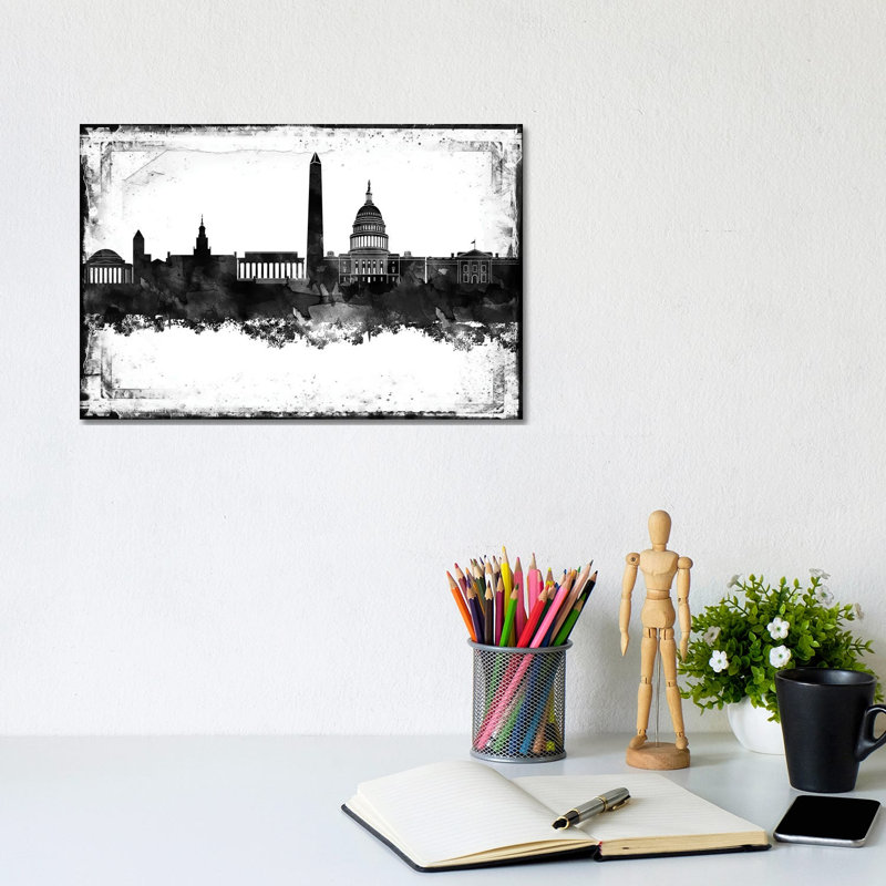 Washington Skylines - Wrapped Canvas Painting, 20.32cm H x 30.48cm W x 1.91cm D