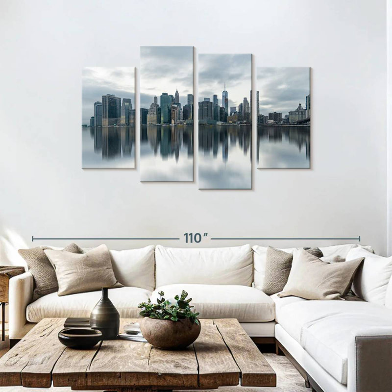 Sireci New York Skyline Reflection, 48" H x 75" W