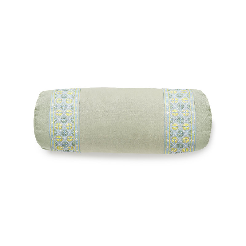 Folklore Bolster Pillow Cover & Insert, Sea Mist/Summer Breeze