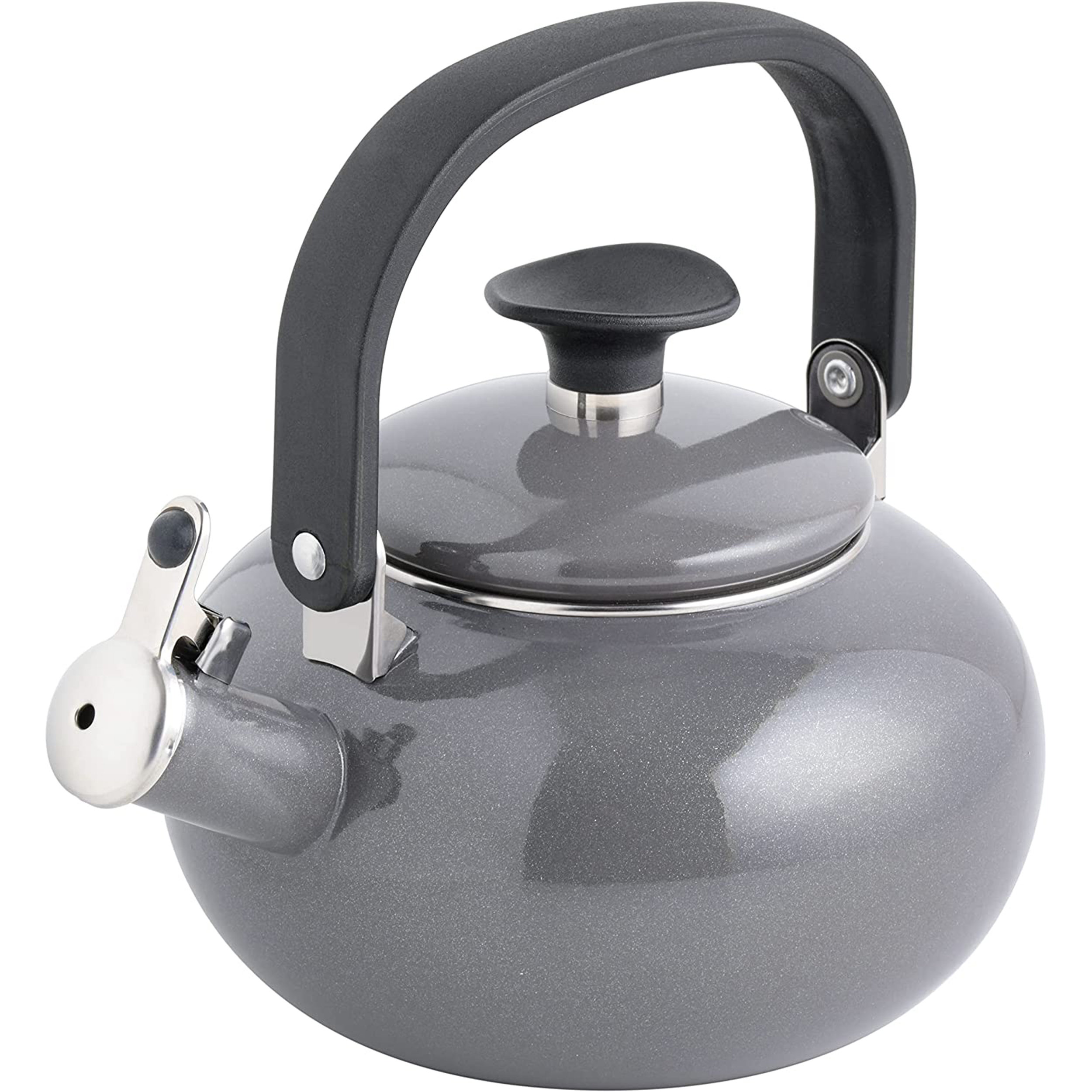Tea Kettle Stainless Steel Whistling Teakettle Tea Pots for Stove Top with Ergonomic Folding